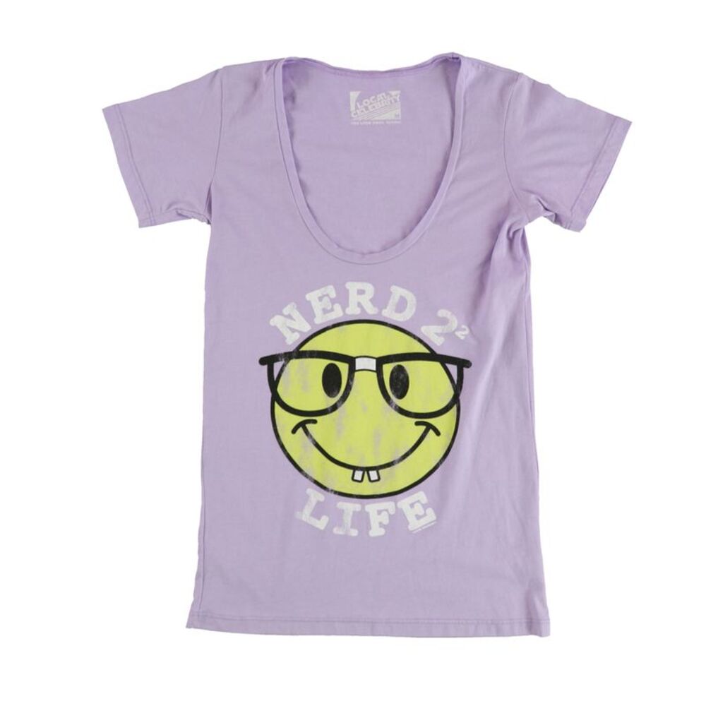 Local Celebrity Womens Nerd 4 Life Graphic T-Shirt, NWT